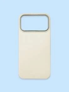 1pc 4-Color Optional Solid Color Lychee Texture Faux Leather Large Window Phone Case, Ins Premium Minimalist Business Solid Color Leather Texture, A Classic Black / B Beige White / C Premium Gray / D Caramel Brown, Faux Leather Matte Lens Raised Full Coverage Anti-Drop Soft Shell, Autumn/Winter Commute Versatile, Suitable For Personal Use And Gift; Compatible With IPhone Case & Galaxy Case, Compatible With IPhone 17 - Multicolor - View 43