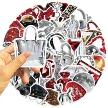 50PCS Silver Millennium Flash Film Graffiti Stickers - 1 Set/50 PCS - View 3