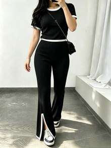 Women Two-Piece Outfits - Black - View 3