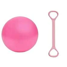 Set Bola Pilates dan Pita Resistensi 8 Angka, Bola Kebugaran Kecil dengan Pita Resistensi Gaya Cincin, Cocok untuk Yoga, Latihan Otot Inti, dan Latihan Kebugaran di Rumah - A - View 12