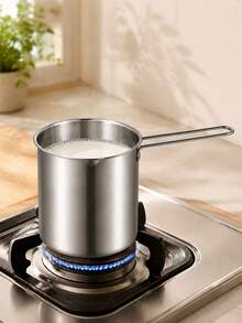 Stainless Steel Deep Fryer With Strainer Basket, Multifunctional Mini Cooking Pot, Suitable For Frying, Boiling Milk, Making Baby Food, Portable Small Oil Pot For Home And Camping - View 6