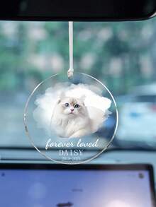 Cat Memorial Pendant, Personalized Cat Pendant, Personalized Christmas Ornament, Customized Photo Pendant, Cat Memorial Gift, Pet Memorial Gift - Multicolor - View 3