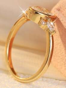 Gmzalx Vintage Style Ring, Women's Accessory, Elevate Daily, Travel And Vacation Outfit Quality - Gold - View 6