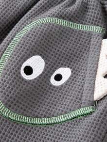 mini bala Boys & Girls Baby Pants, Soft Waffle Texture Long Trousers, 2026 Fall New In - Iron Gray - View 7