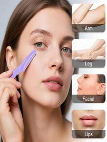 30pcs/20pcs/6pcs/1pc Eyebrow Shaving Set Designed For Women And Men, Includes Storage Box, Facial Hair Removal Razor, Washable And Reusable, With Dust Cover, Eyebrow Trimmer For Shaping And Grooming Beautiful Brows, Suitable For Face And Body Hair Removal, Essential Tool For Hair Salon, Makeup And Beauty Industry And Daily Use, Beauty And Travel Accessory - Multicolor - View 3