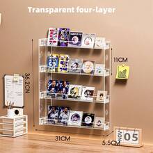 Transparent Cosmetic Storage Rack Display Stand, No Drilling Required For Large Capacity Skincare And Perfume Display, Suitable For Bathroom, Bedroom Tabletop Cosmetic And Nail Polish Storage Box - Clear - View 10