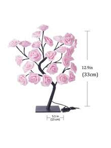1pc LED Rose Flower Night Light, 24pcs LED Twinkling String Lights, Rose Tree Lamp Decor Table Lamp, Creative Girlfriend Gift Night Light, Suitable For Girls, Women, Teenagers Home Decor, Bedroom, Living Room, Party, Wedding, Christmas, Valentine's Day Decoration - Black Black Rod - View 10