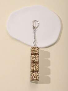 4-Key Retro Leopard Print Mechanical Keyboard Stress Relief Keychain Toy, Car Key Chain, Car Accessory, Backpack Pendant, Adult Fidget Keychain, Fun Square Pressure Relief Keychain, Party Office Student Teacher Christmas Valentine's Day Birthday Wedding Gift - Multicolor - View 11
