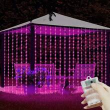 LED Curtain String Lights Battery Powered Christmas Garland Festoon 8 Mode Lighting Wedding Party Fairy Light Christmas Decoration For Home Bedroom Valentine's Day Halloween Holiday Decor - Curtain String Light-battery - View 23