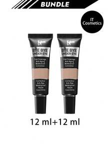 IT Cosmetics [حزمة] باي باي أندر آي خافي عيوب تغطية كاملة مقاوم للماء 14.5 لايت باف 12 مل * 2 - 14.5 لون فاتح - مشاهدة 1