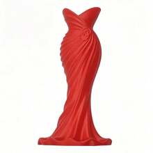 1pc Elegant Dress-Style 3D Printed Decorative Vase, No Water Needed, Minimalist Desktop Ornament, Suitable For Dried Flowers And Artificial Flowers, Can Be Placed On Table, Shelf, Bedroom, Living Room And Office, Thoughtful Gift For Women - Multicolor - View 12