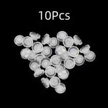 50/100/200/400/500pcs Clear Round Eyelash Extension Glue Rings, Eyelash Glue Storage Box, Eyelash Extension Supplies Fanning Trays - Clear - View 14