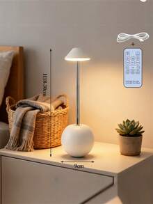 1pc Multicolor Solid Color Cup Shaped Modern Telescopic Height Adjustable Remote Control RGB Table Lamp, Dimmable Timer Ambient Night Light, Suitable For Bedroom Study Office Home Decor, Popular Indoor Desktop Lighting - Multicolor - View 11