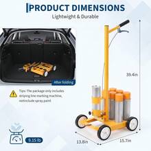 Push Line Marking Striper with Adjustable Width, Lightwight & Durable, Designed for Precise Boundary Lines on Asphalt, Concrete & Grass, Arrow for Easy Alignment - Gelb - Übersicht 2