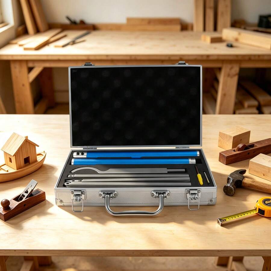 8Pcs Wood Turning Tools Carbide Tipped Lathe Tools Rougher Turning Chisels Set - Default - View 1