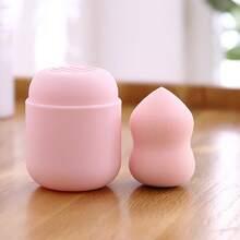 Silicone Makeup Sponge Storage Box, Breathable And Portable Makeup Sponge Storage Box, Dust-Proof Portable Cosmetic Powder Puff Container, Travel Makeup Organizer Bag. - Multicolor - View 8