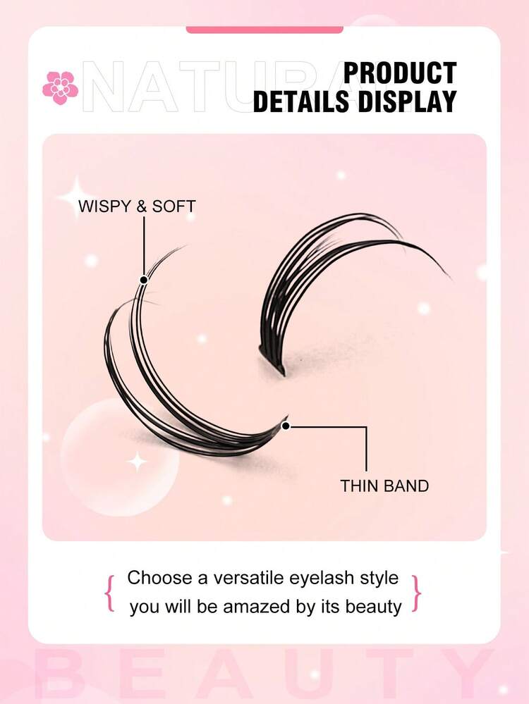 400pcs D Curl Cluster False Eyelashes With Tweezers, 8-16mm Thin Style, Reusable, Soft And Natural, Voluminous And Curly, Segmented Single Cluster Lashes, Suitable For Any Style DIY Eyelash Extension, Beginner Friendly - D - View 4