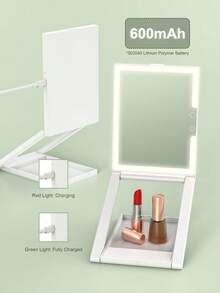 Multifunctional Adjustable Light Portable Makeup Mirror - White - View 7