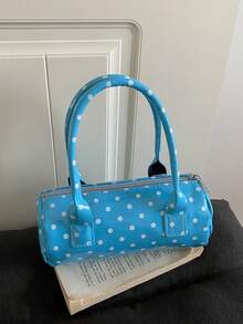 A Stylish And Sweet Polka Dot Tote Bag Is An Ideal Gift For Teenagers, Suitable For Outdoor Activities, Play, Or Commuting. - Multicolor - View 13