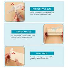 2Pcs Clear Acrylic T-Square Ruler For Easy Reference While Crafting Must-Have T-Square Ruler To Get Things Straight On Paper Cards - A - View 2