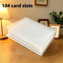 3 Inch Transparent Photo Album, 104/80 Card Slots, Suitable For Idol Cards, K-Pop Mini Cards, Game Cards, Scrapbooks And Collectibles, Large Capacity 5 Inch Index Card Storage, Dust-Proof, Wrinkle-Proof, Anti-Loss, Matte Finish - 3-inch - View 8