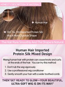 MECRY Mscathy Adult Medium Short Wigs 180% Density HD 5x5 Lace Closure Brazilian Human Hair - Pre-Trimmed Straight Hair With Dark Roots, Glueless Gradient, Vacation Style - S613 - View 4