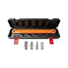 YUNRUX Offset Extension Wrench W/ Adapters & Storage Case, 1/4 3/8 1/2 Socket Compatible Titanium Alloy Tool For Automotive Home Repair - Orange - View 4