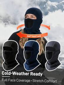 1PC Breathable Mesh Panel Balaclava, Windproof Full Face Neck Mask, Stretch Helmet Liner For Motorcycle Winter Riding,Wind Resistant Ski Snowboard Sports Headwear - Multicolor - View 1
