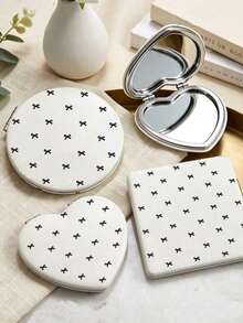 Portable Foldable Double-Sided Makeup Mirror, Ultra-Thin Lightweight PU Leather 180° Flip Cover Makeup Mirror, Anti-Drop Easy To Carry Multi-Function Small Makeup Mirror, Travel Essential For Multiple Scenarios, Ideal Gift For All Genders - Multicolor - View 10