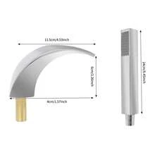 Waterfall Faucet, Bathroom Waterfall Faucet, Bathroom Faucet, Tub Sink Mixer Tap + Hand Shower - Waterfall Faucet - View 2
