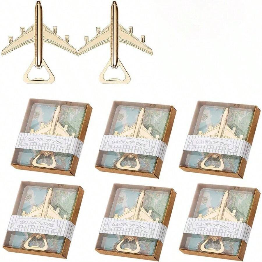 Airplane Bottle Opener, Suitable For Weddings, Air Travel, Guest Beer Bottle Openers, Party Souvenirs Or Decorations - View 1