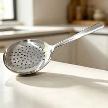 Thickened Stainless Steel Strainer Spoon, One-Piece Molded, Heat-Resistant Long Handle, Fine Mesh, Fast Drainage, Deformation-Resistant, Suitable For Scooping Dumplings, Noodles, Meatballs - Multicolor - View 9