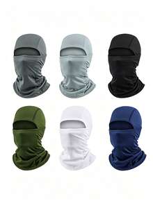 1pc/2pcs Unisex Solid Color Balaclava, Outdoor Windproof Face Mask Neck Warmer, Suitable For Daily Wear, Cycling And Other Occasions - Multicolor - View 22