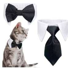 1pc Adjustable Pet Tuxedo Bowknot Collar, White Collar Black Bowknot Formal Decorative Accessory, Suitable For Cats And Small Dogs Gentleman Neckwear, Applicable For Parties And Photo Shoots - Black and White - View 10