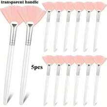 1/3/5/20pcs Fan Makeup Brushes, Face Care Mask Application Brushes, Soft Makeup Skincare Tools, Acidic Brushes For Estheticians, Suitable For Mud Masks, Toners, Creams, Spa Skincare Tools - Multicolor - View 26