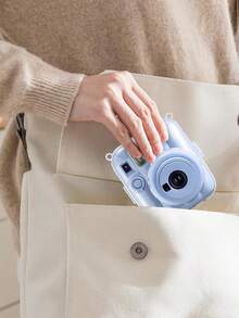 Funda protectora transparente para cámara Mini13 con correa cruzada, material PVC resistente a arañazos, accesorio para cámara adecuado para InstaxMini 13, carcasa de cristal transparente, funda protectora transparente, carcasa protectora gruesa anti-amarilleo, fácil instalación, cubierta protectora, carcasa protectora transparente para cámara instantánea - Ver 4