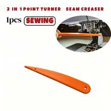 3-In-1 Orange Sewing Hemming Tool, Multi-Purpose Sewing Tool For Fabric And Paper, Embroidery Creasing Cone, Quilt Stitching Flattener, Paper Folding Scoring Stick, Smooth Edge Shaping Tool, Durable Tailoring Paper Craft Supplies 1pc - Multicolor - View 5