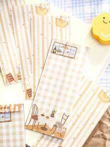 1 Korean Theme Roaming Guide Strip Material Paper Simple Grid Horizontal Line Message Notebook Account Collage Material Paper Christmas Sticker Christmas Decoration Handmade Material Sticker Scrapbook Paper - A - View 2