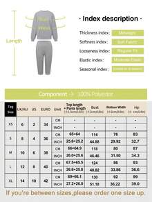 BADDIE REALM Women's Casual Rib-Knit Round Neck Sweatshirt And Cropped Leggings Set, 2 Pieces For Fall And Winter - Grey - View 11