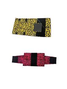 1pc Outdoor Sports Fitness Yoga Training New Leopard Print Waist Shaping Belt, Plastic Waist Cincher, Women's Elastic Waist Belt - Multicolor - View 21