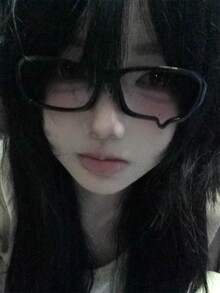 1 Pair Anime Japanese Subculture Cosplay Black Frame Asymmetrical Glasses, Suitable For Photo, Party, Gathering Decoration And Wearing - Multicolor - View 3