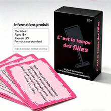 Girls Night Conversation Card Game, 55Pcs 18+ Adult Truth Question Cards, Interactive Party Game For Bachelorette, Sleepover & Girlfriend Gathering, Fun Entertainment Gift For Ladies Players - Multicolor - View 4