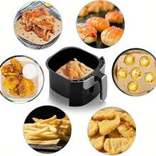 100/50/1pc Square Perforated Air Fryer Baking Tray, Minimalist White Square Perforated Oil-Absorbing Paper And Steaming Paper, Suitable For Daily Cooking, Party Snacks And Holiday Gatherings - Multicolor - View 5