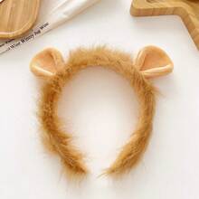 1/2pcs Role Play Lion Ears Headband, Carnival Anime Character Hairband, Plush Holiday Headband Hair Accessory - Multicolor - View 4