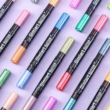 Languo 48/96 Colors Glitter Markers With Drawing Notebook, Dual Soft Tips, Smooth Ink Flow And Rich Vibrant Colors, Suitable For Bullet Journal, Diary, Scrapbooking, Card Making, Illustration, Ideal For Students, Teenagers And Art Stationery Enthusiasts - Sets - View 8
