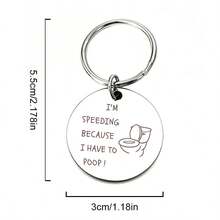 1pc Funny Sarcastic Keychain, Quirky Novelty Gift For Men And Women, Suitable For Christmas And Birthday - A - View 6