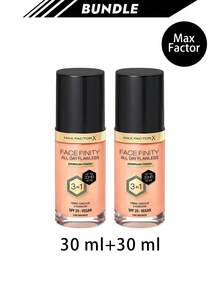 Max Factor [حزمة] كريم أساس فيغان Facefinity All Day Flawless 3 In 1 درجة C80 برونزي 30 مل * 2 - برونزي C80 - مشاهدة 1