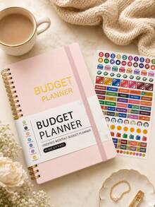 1pc Undated Budget Planner With 3 Sticker Sheets, Expense Tracker, Monthly Budget Review & Gold Twin-Wire Binding, Halloween Notebook For Office Decor And Accessories, Nurse Essentials, Bible Study Materials - A - View 10
