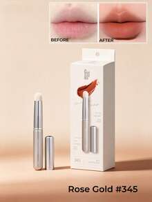 GUOXIAONIU Lip Brush With Cap, Dense Bristles Seamless Blending, Multi‑Use For Lipstick & Concealer, Portable Lipstick Size, Soft‑Blur Finish - Rose Gold #345 - View 3
