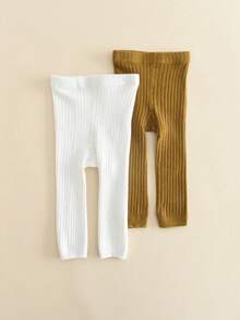 2pcs Solid Color Children's Tights, Soft And Comfortable, Infant & Toddler Pantyhose, Suitable For Daily Wear - Multicolor - View 24